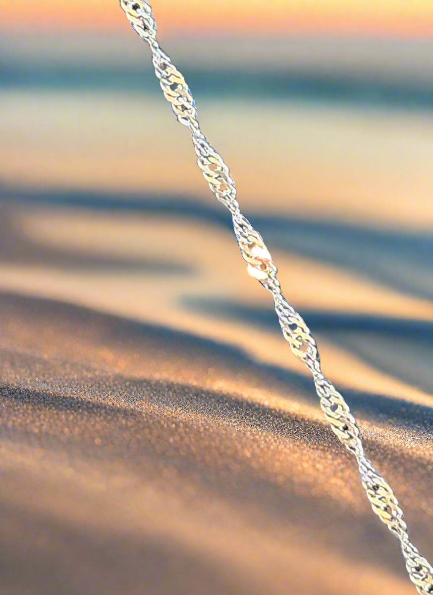 Mermaid Dreams: Freshwater Pearl Sterling Silver Pendant, Sterling Silver Chain